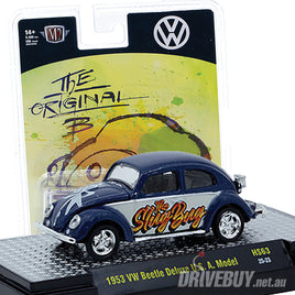 1953 VW Beetle Deluxe “The Slug Bug” 1/64 - M2 Diecast - Blue