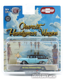 M2 Machines Back to the Beach 1957 Chevy Wagon Diorama 1/64
