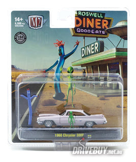 M2 Machines Roswell Diner 1960 Chrysler 300F Diorama 1/64