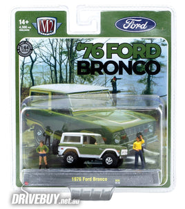 1976 Ford Bronco 1/64 – M2 Machines Diecast – Green/White