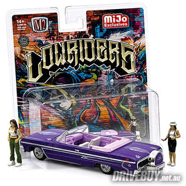 1964 Chevrolet Impala SS 409 Convertible Lowrider 1/64 – M2 Machines MiJo Exclusives - Purple