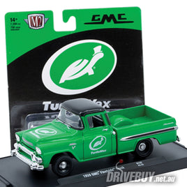 1959 GMC Fleetside Pickup Truck Turtle Wax 1/64 - M2 Diecast - Green Black