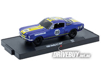 
              1966 Shelby Ford Mustang GT350 Michelin 1/64 - M2 Diecast - Blue Yellow
            