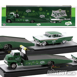 M2 Machines Sprite 1956 Ford COE and 1957 Ford Fairlane 500 1/64