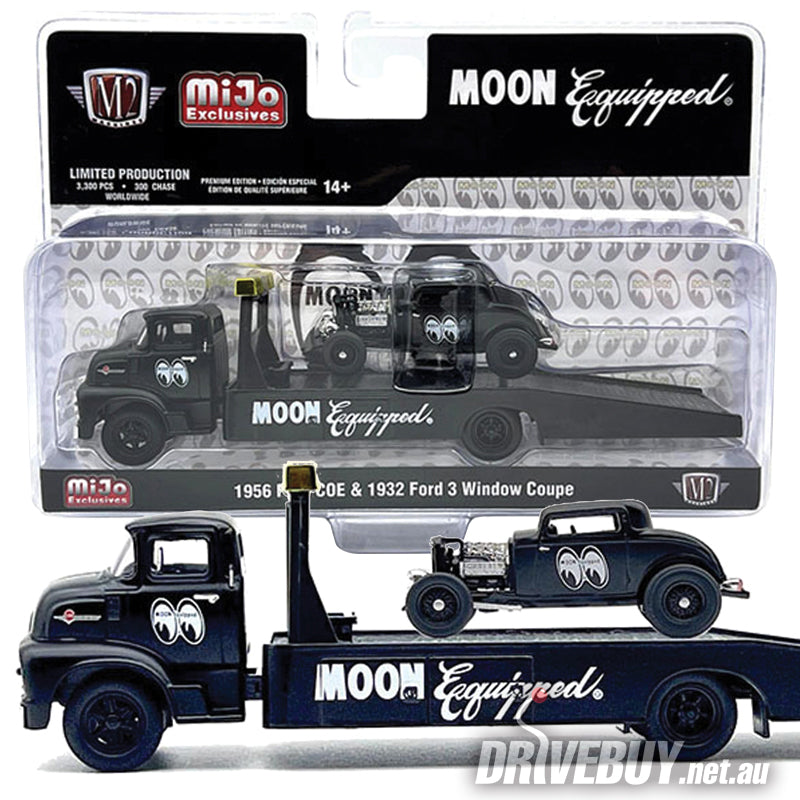 M2 Machines Moon Equipped 1956 Ford COE & 1932 Ford 3W Coupe