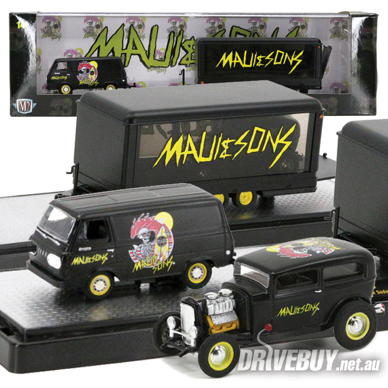 M2 Machines Maui Sons 1964 Ford Econoline 1932 Ford Tudor 1/64