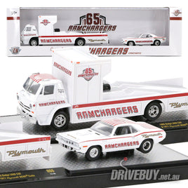 M2 Machines Ramchargers 1966 Dodge L600 + 1971 Plymouth Cuda 1/64