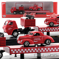 
              M2 Machines Coca-Cola 1969 Dodge L600 Truck + 1941 Willys Coupe 1/64
            