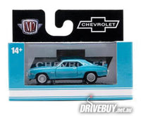 
              1969 Chevy Camaro SS/RS 396 1/64 - M2 Diecast - Blue and White
            