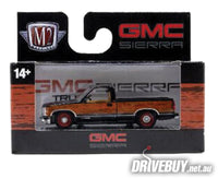 
              1989 GMC Sierra 1500 Pickup 1/64 - M2 Diecast - Black w/Woodgrain Panels
            