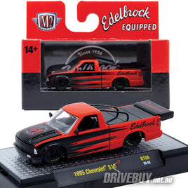 1995 Chevy S10 Edelbrock Equipped 1/64 - M2 Diecast - Red Black