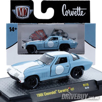 
              1966 Chevrolet Corvette 427 1/64 – M2 Diecast – Light Blue/White
            