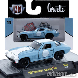 1966 Chevrolet Corvette 427 1/64 – M2 Diecast – Light Blue/White
