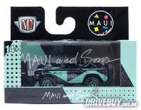 
              1966 Ford Bronco Maui & Sons 1/64 – M2 Diecast – Black/Mint Green
            
