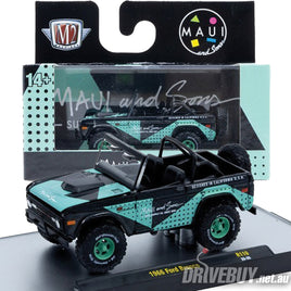 1966 Ford Bronco Maui & Sons 1/64 – M2 Diecast – Black/Mint Green