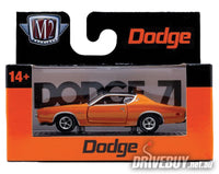 
              1971 Dodge Charger SE 383 1/64 – M2 Diecast – Orange/Black
            