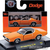 
              1971 Dodge Charger SE 383 1/64 – M2 Diecast – Orange/Black
            
