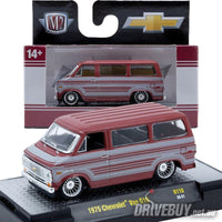 
              1975 Chevrolet G10 Van 1/64 – M2 Diecast – Dark Red/Grey
            
