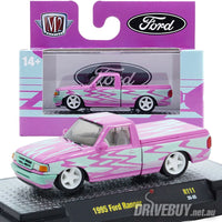 
              1995 Ford Ranger Custom Pickup 1/64 – M2 Machines – Pink/Mint Green
            