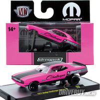 
              M2 Machines 1971 Dodge Challenger Funny Car in Pink/Black 1/64
            