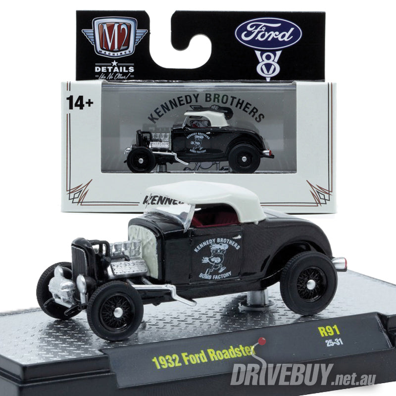 1932 Ford Roadster Kennedy Brothers 1/64 – M2 Diecast – Black