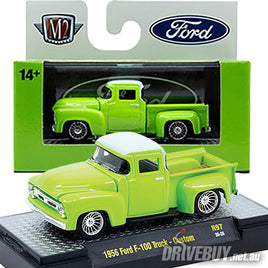 1956 Ford F-100 Custom 1/64 – M2 Machines – Lime Green/White