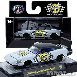 1969 Dodge Charger Daytona HEMI Mooneyes 1/64 – M2 Machines – Grey/Black