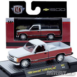 1988 Chevy C1500 Silverado 1/64 – M2 Machines – Maroon/Silver
