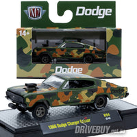 
              1966 Dodge Charger Gasser 1/64 - M2 Diecast - Green Camouflage
            