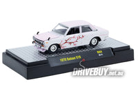 
              1970 Datsun 510 1/64 - M2 Diecast - White Pink Cherry Blossom
            
