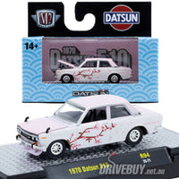 
              1970 Datsun 510 1/64 - M2 Diecast - White Pink Cherry Blossom
            