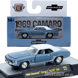 1969 Chevrolet Camaro SS/RS 350 1/64 – M2 Diecast – Blue