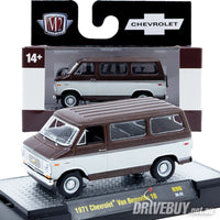 
              1971 Chevrolet Van Beauville 10 1/64 – M2 Diecast – Brown
            