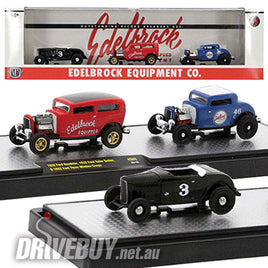 M2 Machines Edelbrock 1932 Fords, Coupe + Roadster + Tudor 1/64