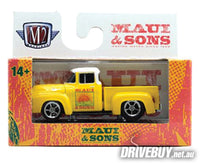 
              1956 Ford F100 Pickup Maui & Sons 1/64 - M2 Diecast - Yellow
            