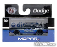 
              1969 Dodge Charger Daytona Hemi Direct Connection Mopar 1/64 - M2 Diecast - Blue Black
            