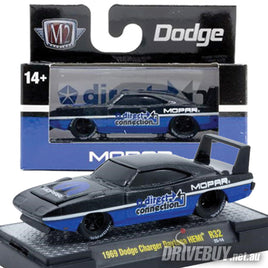 1969 Dodge Charger Daytona Hemi Direct Connection Mopar 1/64 - M2 Diecast - Blue Black