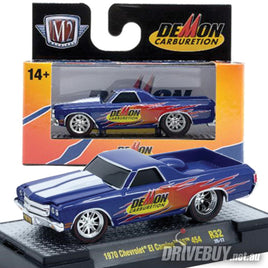 1970 Chevy El Camino SS 454 Demon Carbs 1/64 - M2 Diecast - Blue