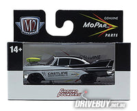 
              1958 Plymouth Fury Castline 1/64 – M2 Diecast – Black/Grey
            
