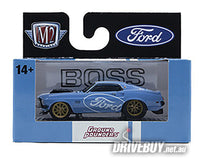 
              1969 Ford Mustang BOSS 429 1/64 – M2 Diecast – Blue/White
            