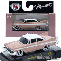 
              1958 Plymouth Fury 1/64 – M2 Machines – Pink/White
            