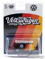 
              1960 VW Volkswagen Kombi Delivery 1/64 - M2 Diecast - Black Yellow
            