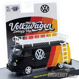 1960 VW Volkswagen Kombi Delivery 1/64 - M2 Diecast - Black Yellow