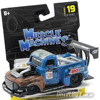 
              MUSCLE MACHINES 'OLD SMOKEY' 1949 FORD F1 PICKUP 1/64 + DISPLAY STAND
            