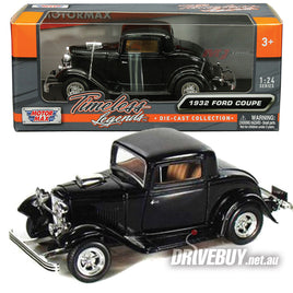 MOTORMAX TIMELESS LEGENDS 1932 FORD 3W COUPE IN BLACK 1/24