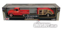 
              MotorMax 1958 Chevy Apache Pickup & Camper Trailer 1/24
            