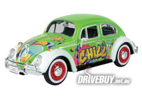 
              1966 VW Volkswagen Beetle 1/24 - MotorMax Diecast - Green White Graffiti
            