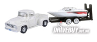 
              MotorMax 1956 Ford F100 Pickup & Speedboat / Car Trailer 1/24
            