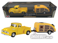 
              MotorMax 1956 Ford F100 & Camper Trailer 1/24
            