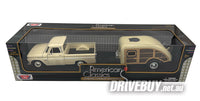 
              MotorMax 1966 Chevy Pickup (Cream) & Camper Trailer 1/24
            